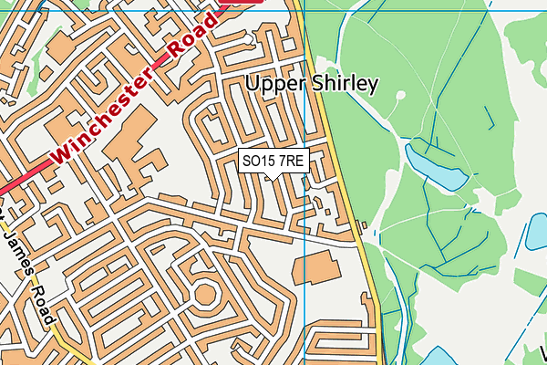 SO15 7RE map - OS VectorMap District (Ordnance Survey)