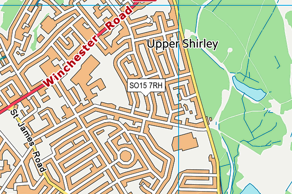 SO15 7RH map - OS VectorMap District (Ordnance Survey)