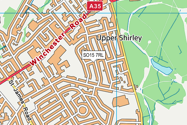 SO15 7RL map - OS VectorMap District (Ordnance Survey)