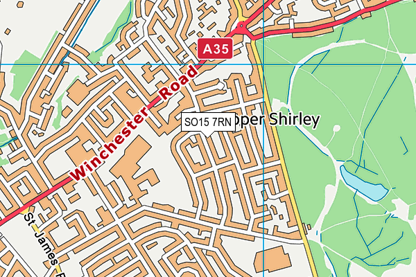 SO15 7RN map - OS VectorMap District (Ordnance Survey)