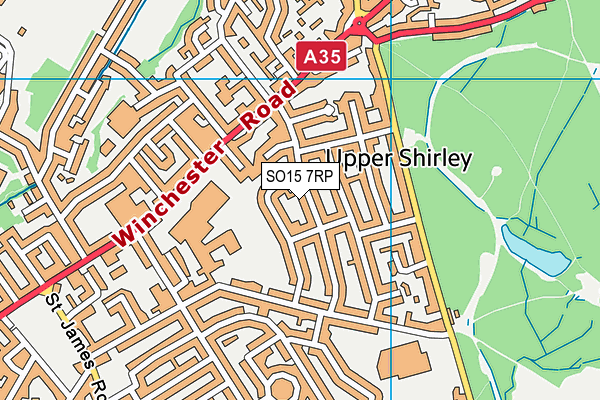 SO15 7RP map - OS VectorMap District (Ordnance Survey)