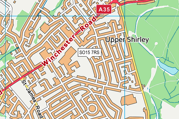 SO15 7RS map - OS VectorMap District (Ordnance Survey)