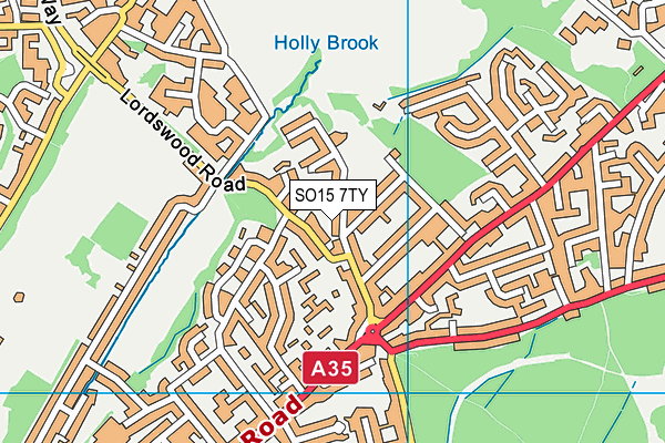 SO15 7TY map - OS VectorMap District (Ordnance Survey)