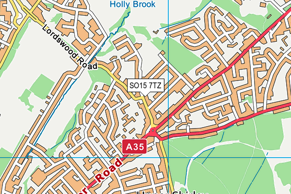 SO15 7TZ map - OS VectorMap District (Ordnance Survey)