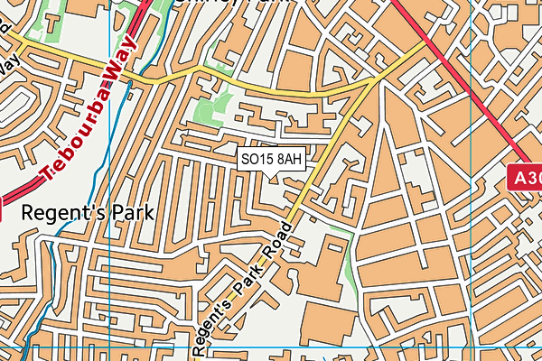 SO15 8AH map - OS VectorMap District (Ordnance Survey)