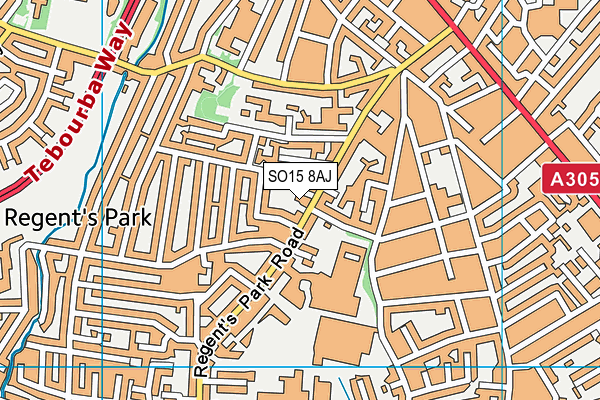 SO15 8AJ map - OS VectorMap District (Ordnance Survey)