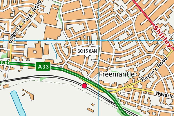 SO15 8AN map - OS VectorMap District (Ordnance Survey)