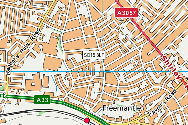 SO15 8LF map - OS VectorMap District (Ordnance Survey)