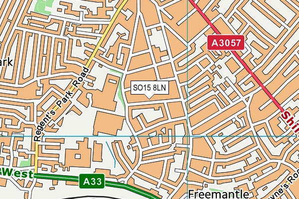 SO15 8LN map - OS VectorMap District (Ordnance Survey)