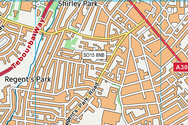 SO15 8NB map - OS VectorMap District (Ordnance Survey)