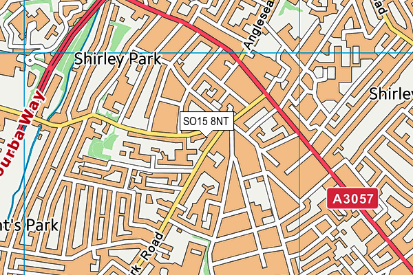 SO15 8NT map - OS VectorMap District (Ordnance Survey)