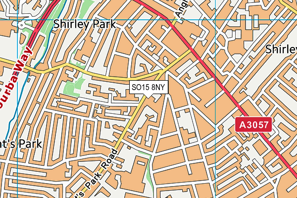 SO15 8NY map - OS VectorMap District (Ordnance Survey)