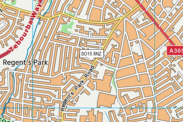 SO15 8NZ map - OS VectorMap District (Ordnance Survey)