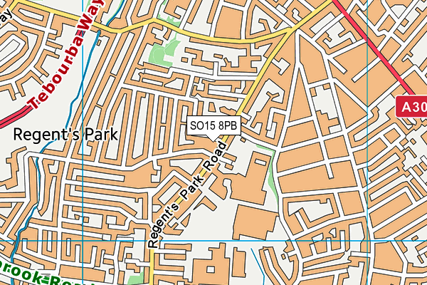 SO15 8PB map - OS VectorMap District (Ordnance Survey)