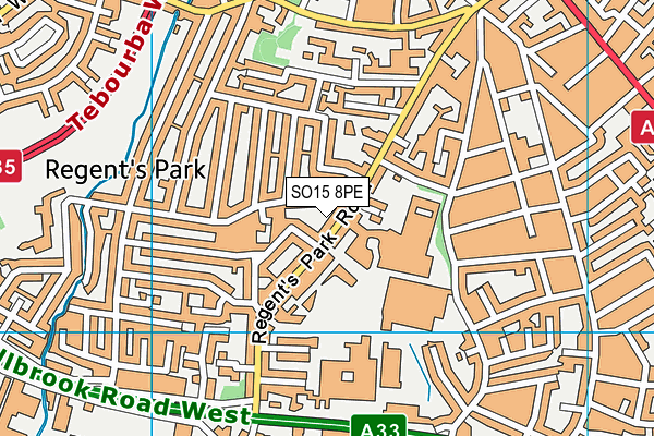SO15 8PE map - OS VectorMap District (Ordnance Survey)