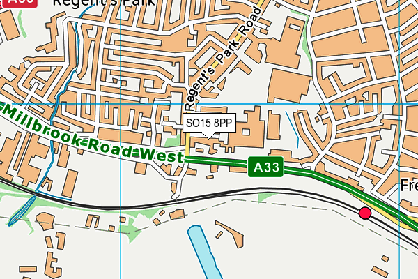 SO15 8PP map - OS VectorMap District (Ordnance Survey)