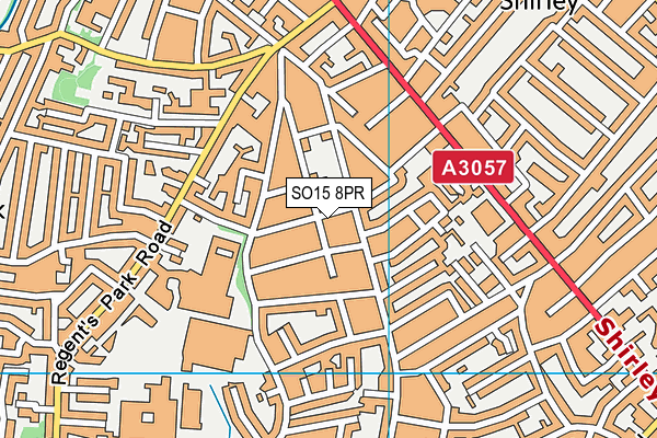 SO15 8PR map - OS VectorMap District (Ordnance Survey)