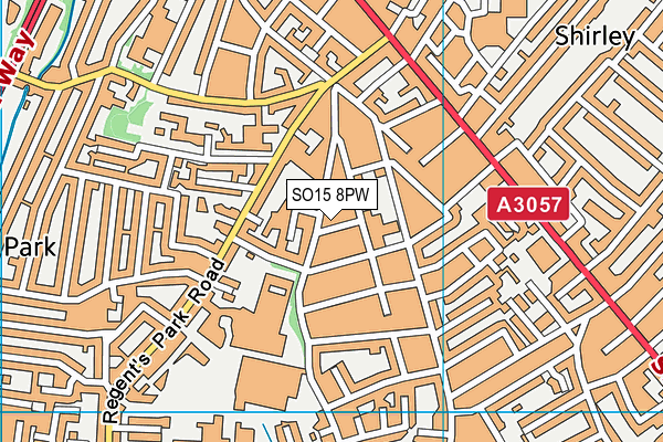 SO15 8PW map - OS VectorMap District (Ordnance Survey)