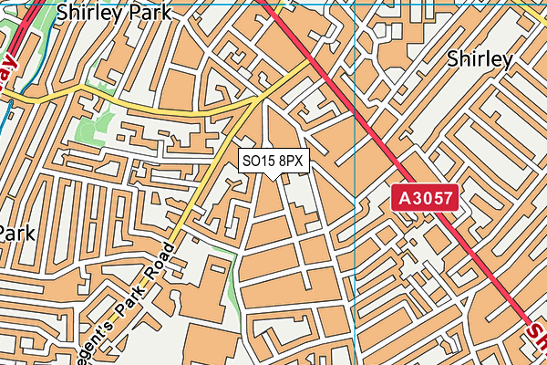 SO15 8PX map - OS VectorMap District (Ordnance Survey)