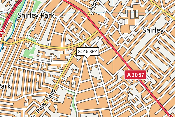 SO15 8PZ map - OS VectorMap District (Ordnance Survey)