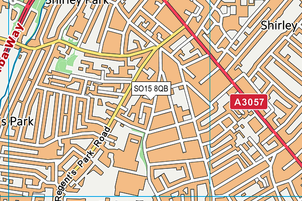 SO15 8QB map - OS VectorMap District (Ordnance Survey)