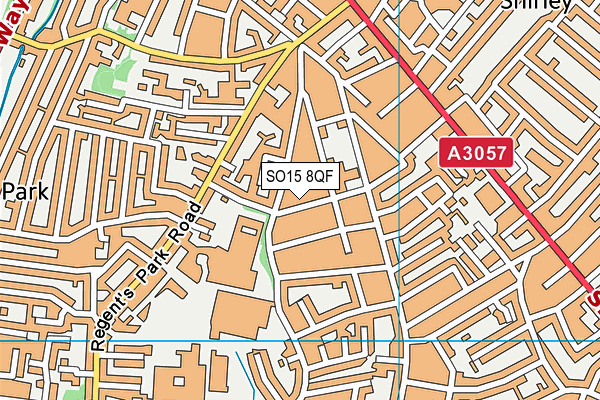 SO15 8QF map - OS VectorMap District (Ordnance Survey)