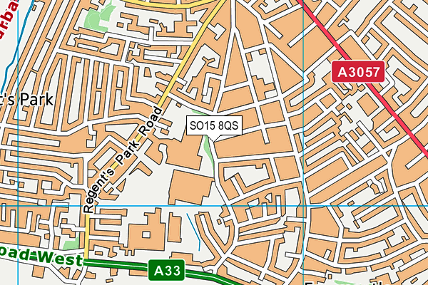 SO15 8QS map - OS VectorMap District (Ordnance Survey)