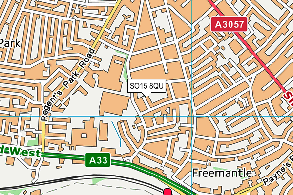 SO15 8QU map - OS VectorMap District (Ordnance Survey)