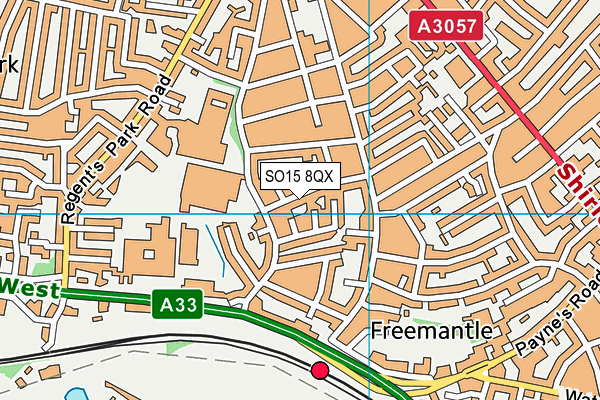 SO15 8QX map - OS VectorMap District (Ordnance Survey)