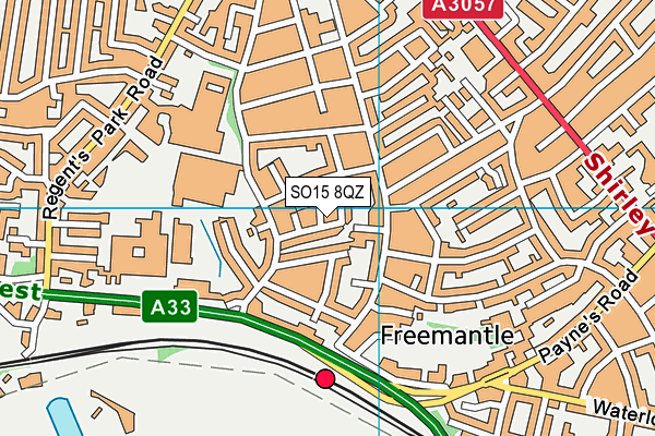 SO15 8QZ map - OS VectorMap District (Ordnance Survey)