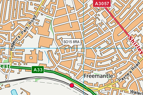 SO15 8RA map - OS VectorMap District (Ordnance Survey)