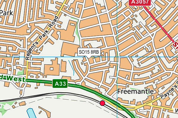 SO15 8RB map - OS VectorMap District (Ordnance Survey)