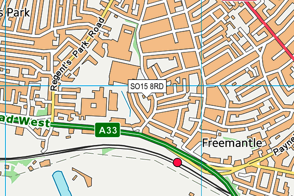 SO15 8RD map - OS VectorMap District (Ordnance Survey)