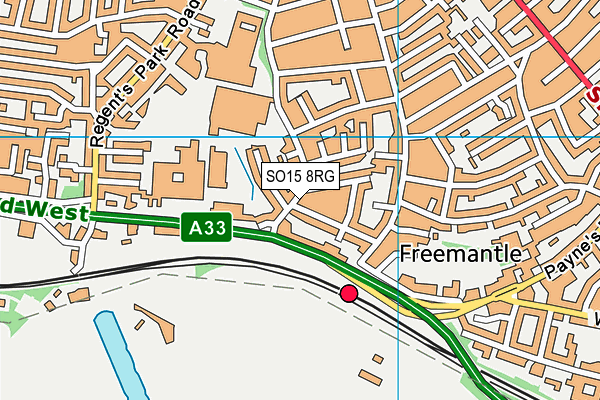 SO15 8RG map - OS VectorMap District (Ordnance Survey)