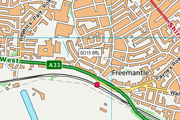 SO15 8RL map - OS VectorMap District (Ordnance Survey)