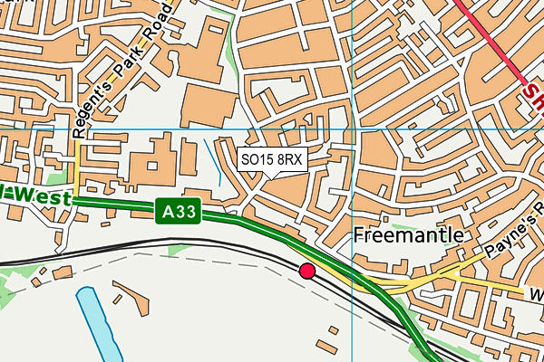 SO15 8RX map - OS VectorMap District (Ordnance Survey)