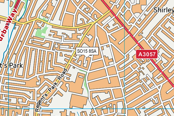 SO15 8SA map - OS VectorMap District (Ordnance Survey)