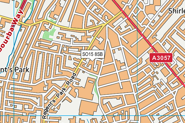 SO15 8SB map - OS VectorMap District (Ordnance Survey)