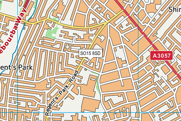 SO15 8SD map - OS VectorMap District (Ordnance Survey)