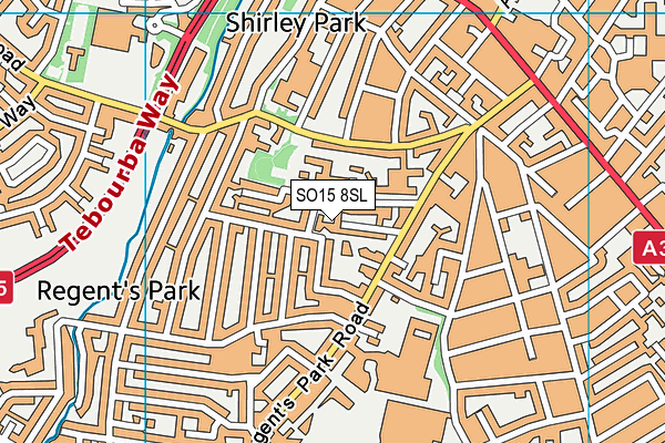 SO15 8SL map - OS VectorMap District (Ordnance Survey)