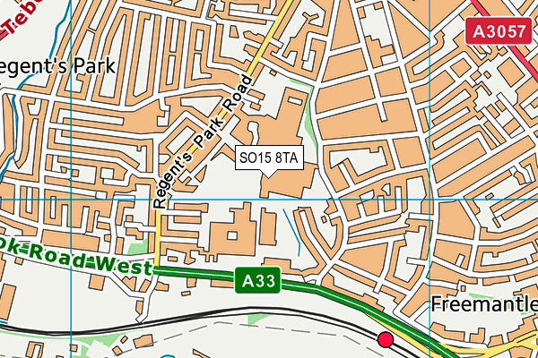 SO15 8TA map - OS VectorMap District (Ordnance Survey)