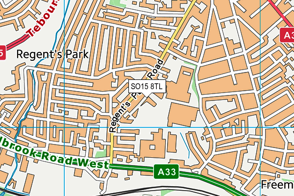 SO15 8TL map - OS VectorMap District (Ordnance Survey)