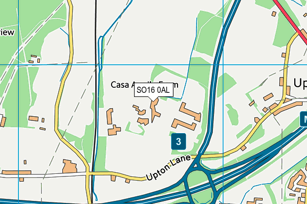 SO16 0AL map - OS VectorMap District (Ordnance Survey)