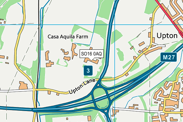 SO16 0AQ map - OS VectorMap District (Ordnance Survey)