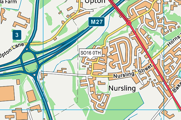 SO16 0TH map - OS VectorMap District (Ordnance Survey)