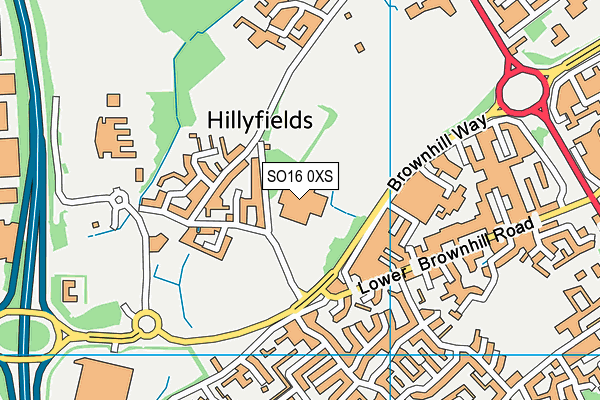 David Lloyd (Southampton) map (SO16 0XS) - OS VectorMap District (Ordnance Survey)