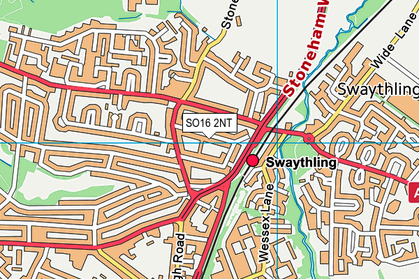 SO16 2NT map - OS VectorMap District (Ordnance Survey)