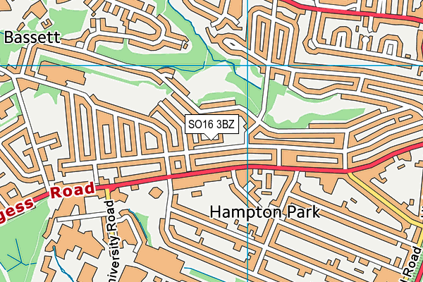 Bassett Green Primary School map (SO16 3BZ) - OS VectorMap District (Ordnance Survey)