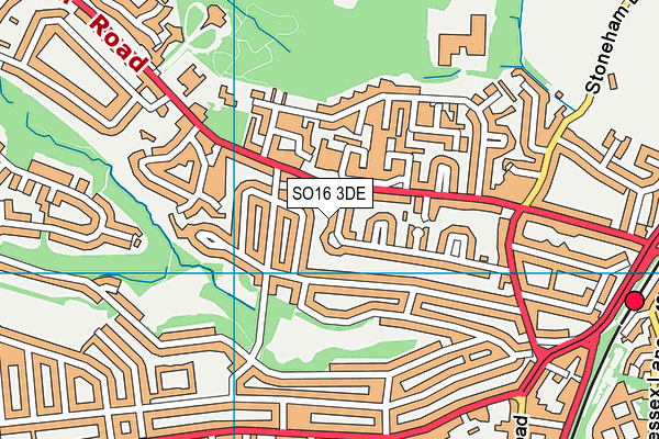 SO16 3DE map - OS VectorMap District (Ordnance Survey)