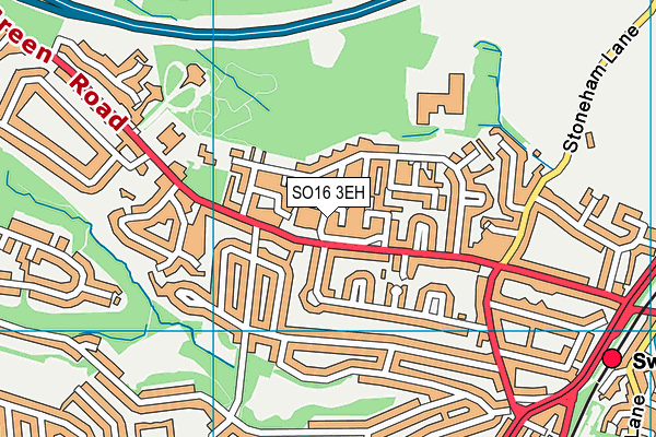 SO16 3EH map - OS VectorMap District (Ordnance Survey)